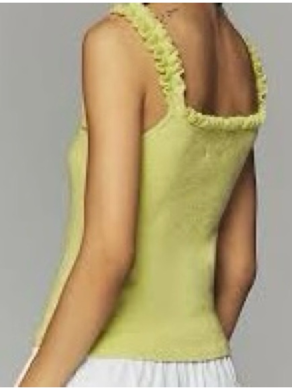 Target Lime Green Ruffle Strap Tank Top. size girls kids. 14 junior. New.